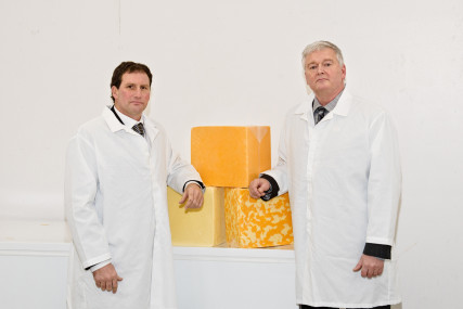 Paul Vickers (left), Chair of the Board, Gay Lea Foods Co-operative Limited and Garnet Schellen, president, (right), Amalgamated Dairies Limited 