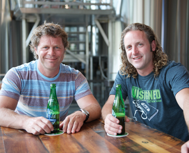 Steam Whistle Brewing co-founders Greg Taylor (left) and Cam Heaps.